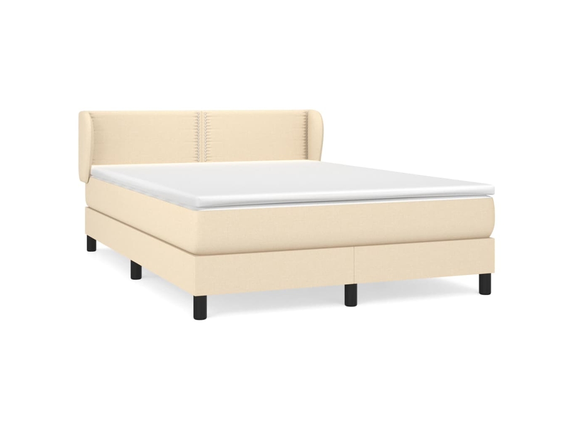 Box Spring Bed, Box Spring Beds Vidaxl Creme Tecido (140 X 200 Cm)