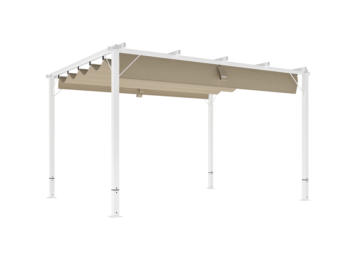 Gazebo de Jardim de 3x3 metros com 4 Painéis Laterais, Mosquiteiro com Zíper, Proteção UV, Resistência à Água, para Varandas, SINI TECH STORE