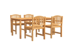 Garden Dining Set, Garden Dining Sets Vidaxl Marrom Madeira (mesa Com 180 Cm De Comprimento)