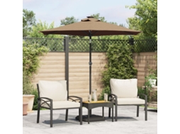 Vidaxl Guarda-sol De Jardim Com Poste De Aço 225x225x212 Cm
