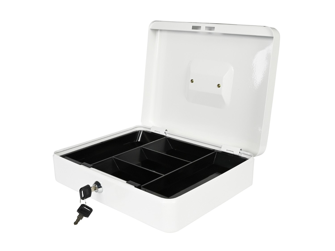 Gaveta de Dinheiro Metálica Branca 300 X 240 X 90 Mm BRILVIBERA