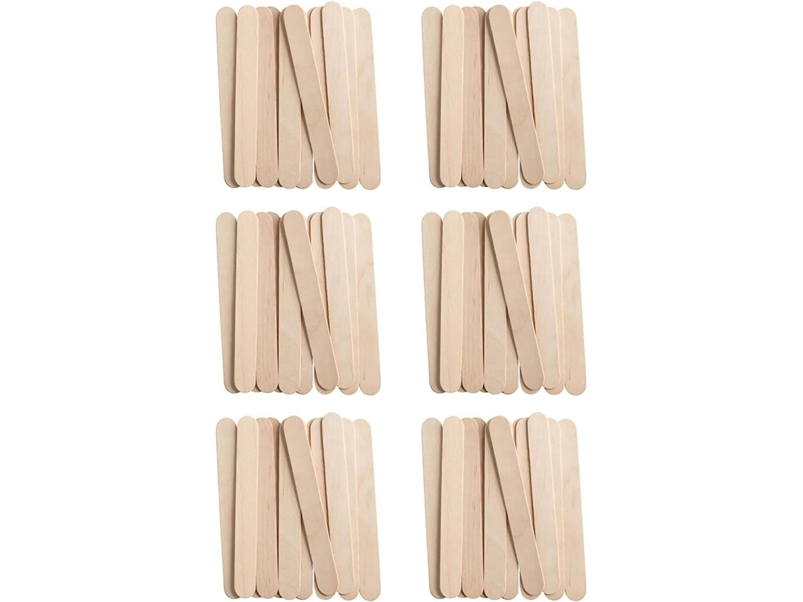 600 Unidades Palitos De Madeira Multiuso 9cm 3, 6 Polegadas, Para Artesanato, Sorvetes, Depilação E Abaixador De Língua