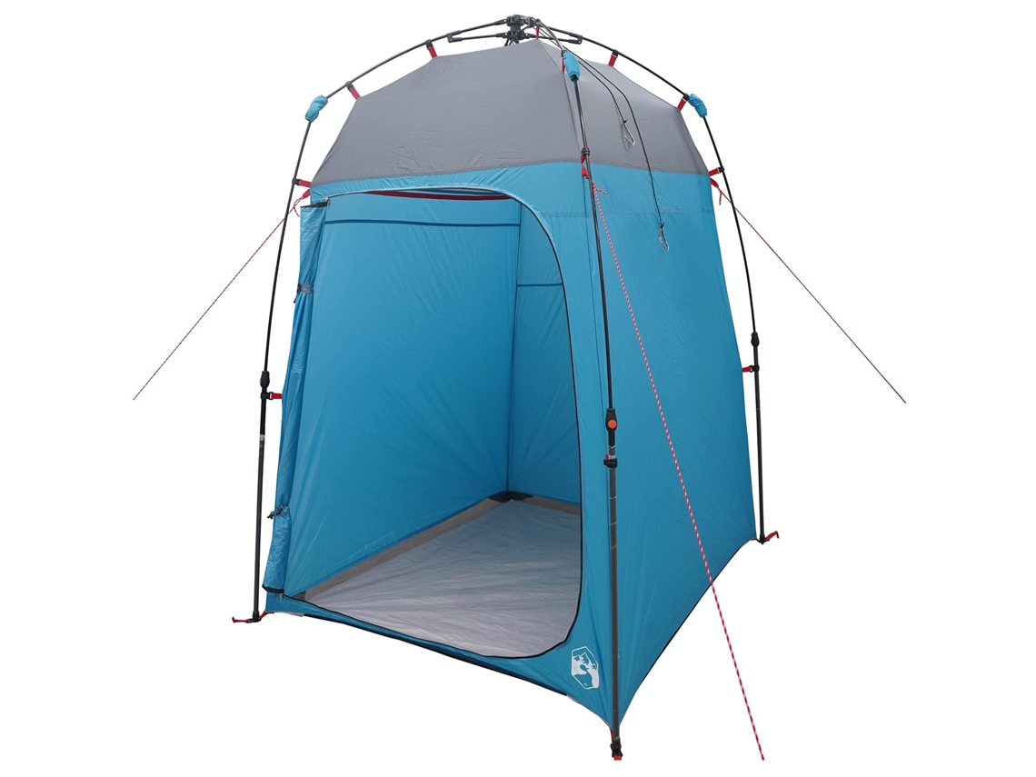 Conjunto 1 Barraca De Chuveiro Ao Ar Livre Vidaxl Azul Poliéster (160 X 160 X 227 Cm)
