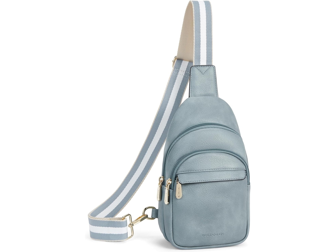 Bolsa Tiracolo Pequena Feminina De Couro, Bolsa Transversal, Pochete, Bolsa De Peito Para Viagem, 6-denim Azul