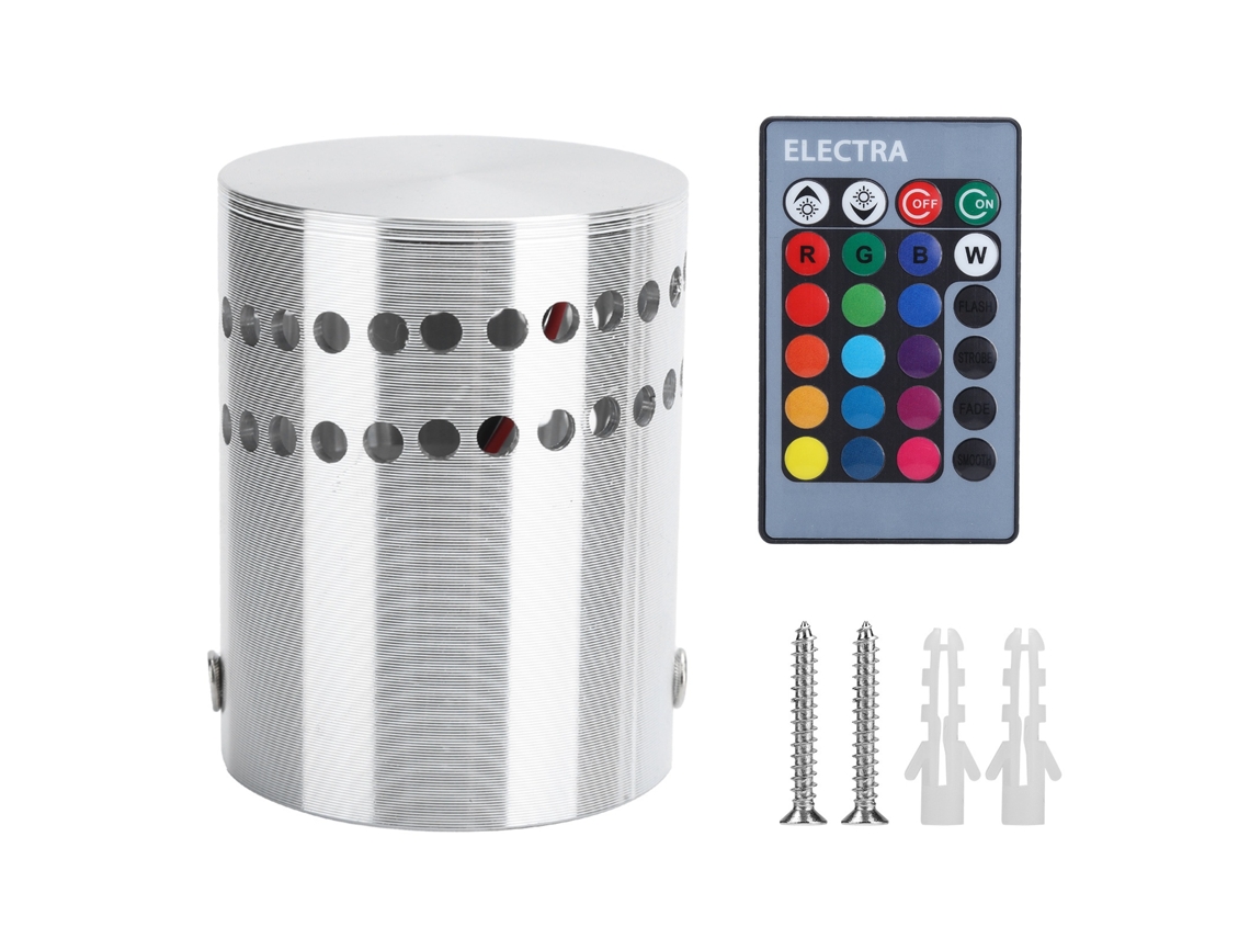 Lâmpada de Teto Led Espiral 3w Rgb Controle Remoto Ajustável (AC85 265v) | S/MARCA
