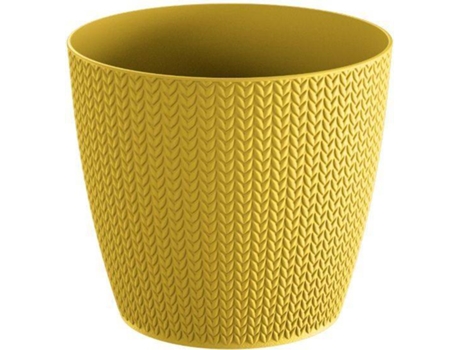 Vaso  Wheaty (Amarelo - 18.9 x 18.9 x 16.7 cm)