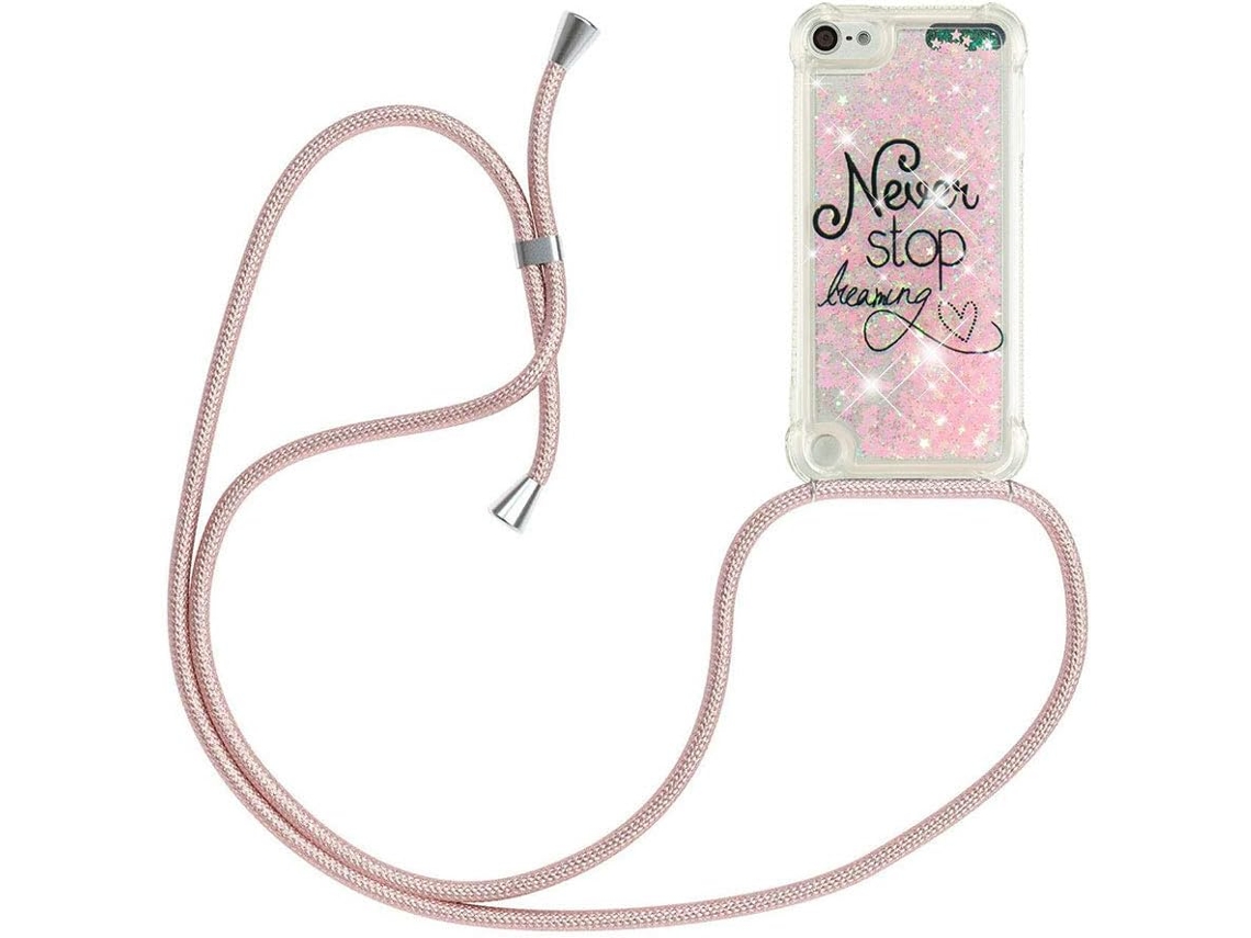 Correia Líquida Brilho Bling Touch Transparentes Proteção Párachoques para Ipod Ipod Touch 5/6/7 HONGWE. Vidro