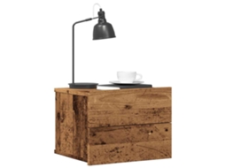 Vidaxl Mesa De Cabeceira De Parede 40x32x30 Cm Cor Madeira Velha