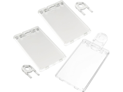 Lurelia Porta-crachá Transparente Vertical Com Cordão Para Escritório