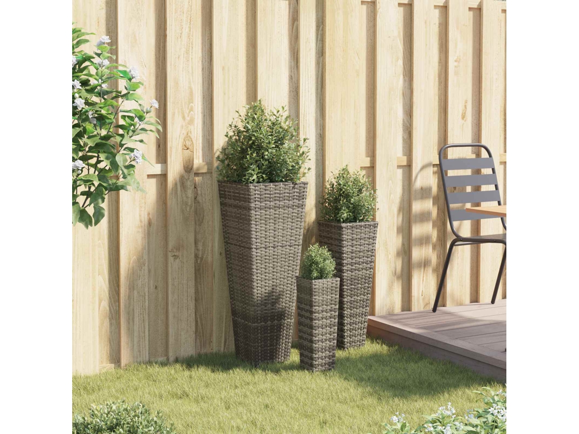 Vidaxl Conjunto Para Exterior 3 Unid. 30 X 30 X 80 Cm Metal