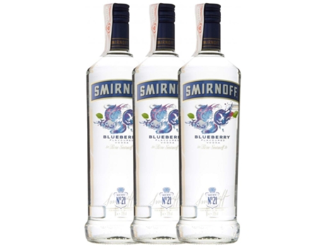 Vodca Smirnoff Blueberry 1 L (Caixa de 3 unidades)