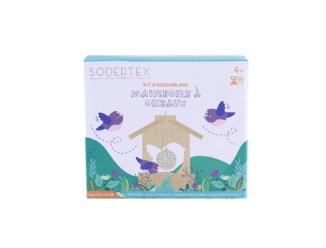 Kit comedouro de madeira 12 cm cor