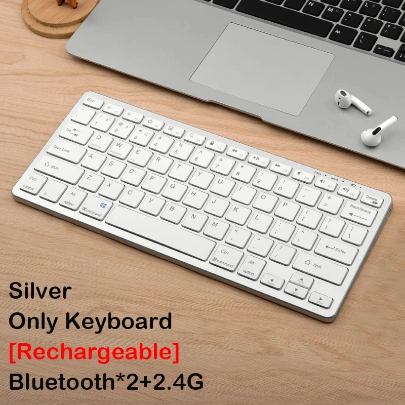 Teclado Sem Fio 2.4g e Conjunto de Teclado para Ipad, Pc e Android. MDUG (apenas em Coreano e Inglês)