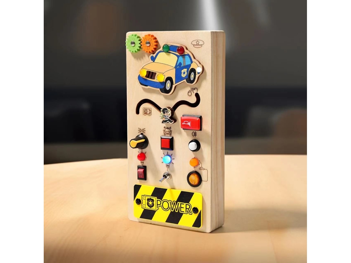 Placa de circuito Montessori com luz LED liga/desliga, brinquedo educacional cognitivo fino para bebês, presentes, Quadro Slowmoose
