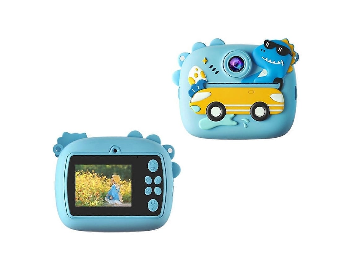 Máquina Fotográfica Digital Mini Com Impressão Térmica E Ecrã Ips De 2,4 Polegadas