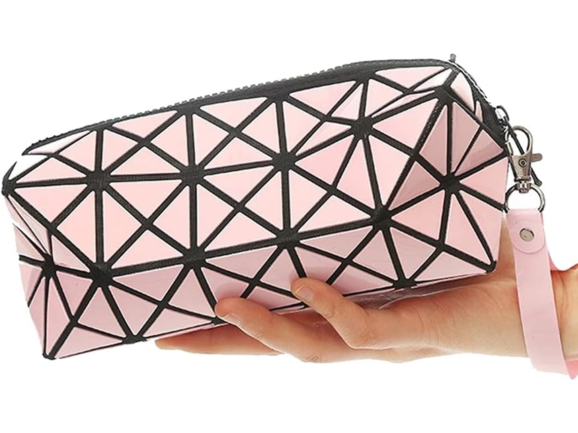 Bolsa Dobrável Estampado Losango Rosa