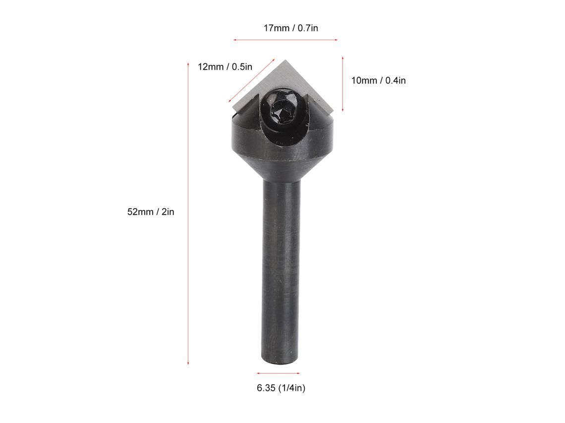 Broca De Router Em Forma V 1/4 Com Inserts De Carbeto