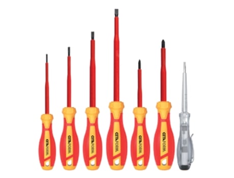 Jogo de 7 Pratos Vde 1000V Isolados de Grip Soft e Pozidriv CETAFORM