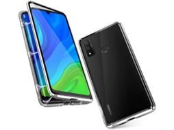 Capa Adsorção Frontal Traseiro para Huawei P Smart 2020 HONGWE. Magnética Prateado