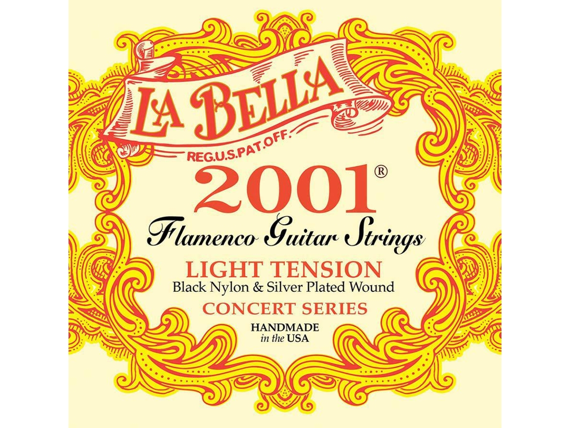 La Bella Conjunto de Cordas Classic / Flamenco Profissional Triplo Nylon Preto