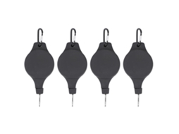 Primerox 4pcs Gancho Retrátil de Polia para Carrinho de Bebê Cesto de Brinquedos Ajustável