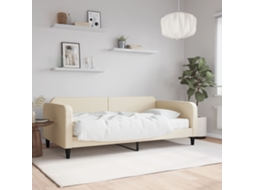 Vidaxl Sofá-cama Com Colchão 80x200 Cm Tecido Cor Creme