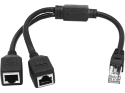 Cabo Adaptador Y Com Divisor De Rede Ethernet E Extensão Ethernet. Aquaforge (1 Macho Para 2 Fêmeas)