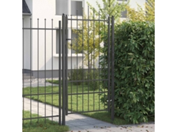 Vidaxl Portão De Cerca Asten 100 X 175 Cm Metal Preto Trancável