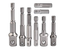 Conjunto de 8 Adaptadores de Ferramentas 1/4" Hexagonal para 1/4" 3/8" 1/2" para Furadeira y Parafusadeira Sem Fio