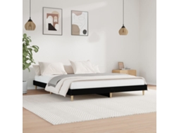 Vidaxl Estrutura De Cama 200x200 Cm Derivados De Madeira Preto