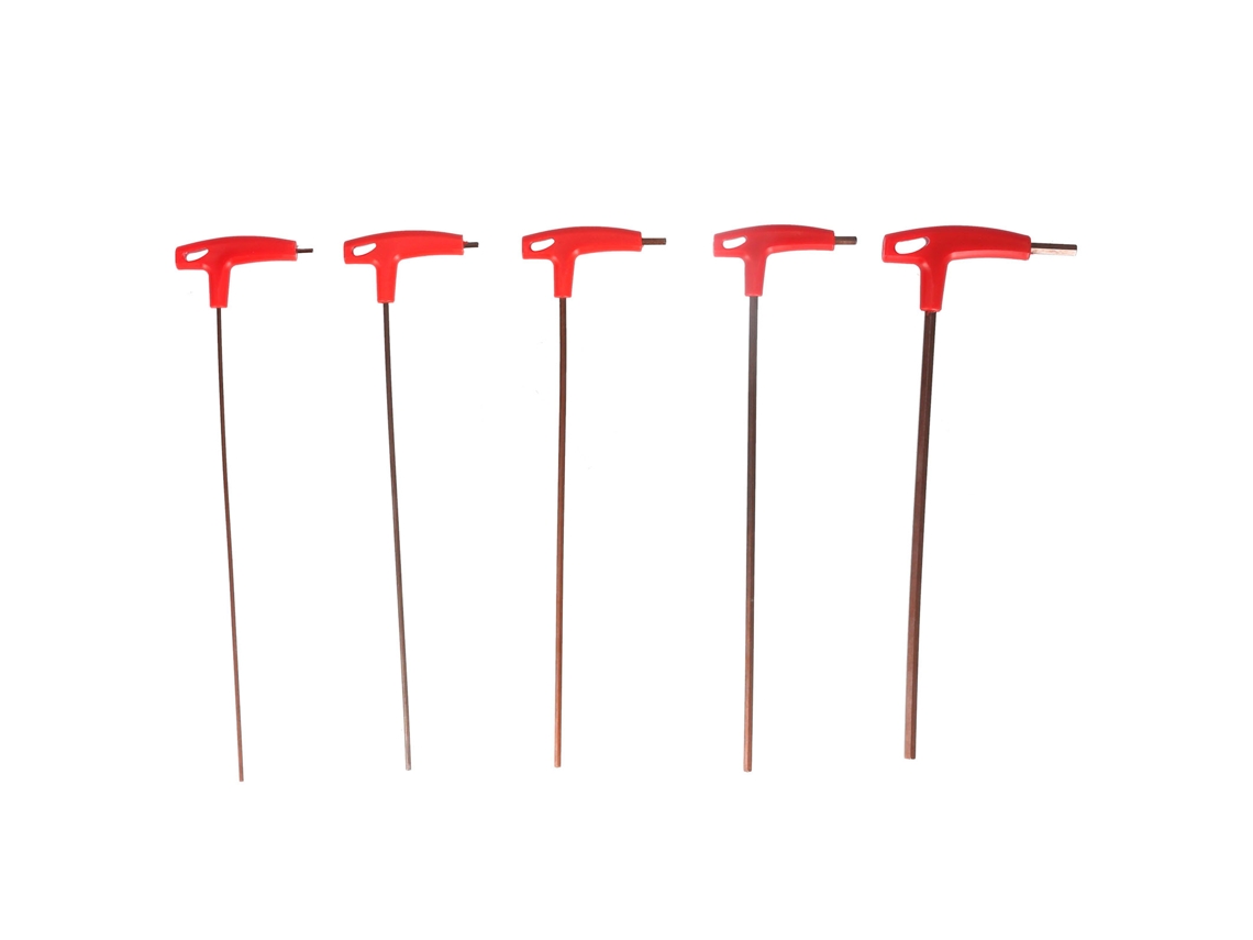 5pcs Chave Allen com Alça T Aço Liga S2