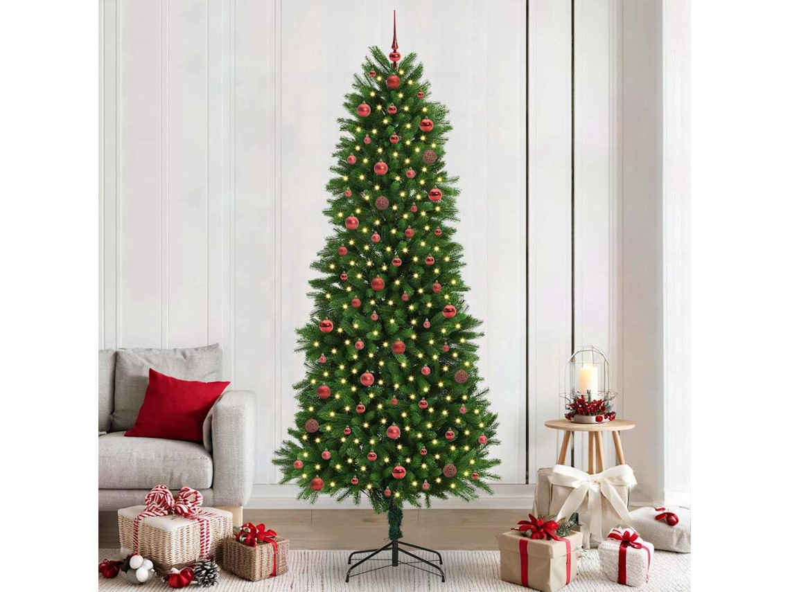 Vidaxl Árvore De Natal Com 300 Leds Com Suporte Verde 240 Cm Pe