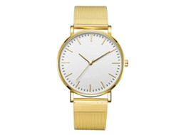 Reloj De Pulsera Analógico De Cuarzo Con Dial Redondo Moda Simple Joyería Accesorio