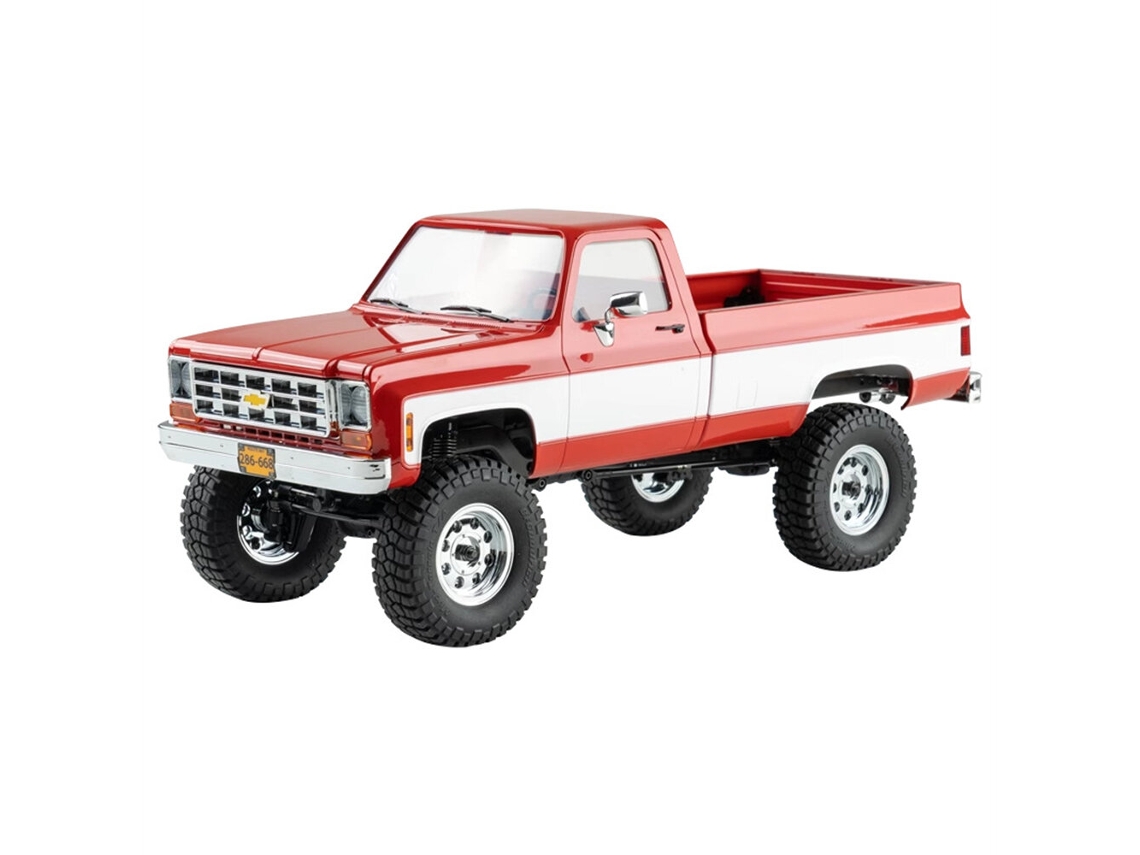 Vermelhofms Fcx18 Chevrolet K10 Rtr 1/18 2.4g 4wd Rock Crawler 2 Vel Led Off road Brinquedo MDUG
