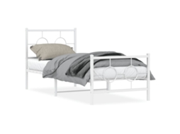 Bed Frame, Bed Frames Vidaxl Branco Aço (80 X 200 Cm)
