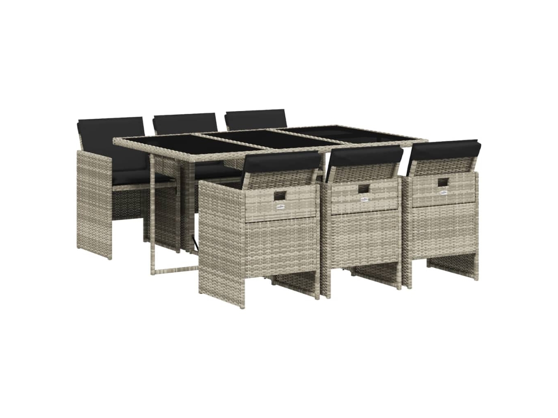 Garden Dining Set, Garden Dining Sets Vidaxl Cinzeto Rattan / Vime (n/a)