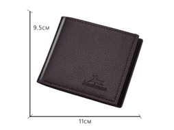 Carteira de Couro para Homem, Landscape Format Preto STELASPLEN