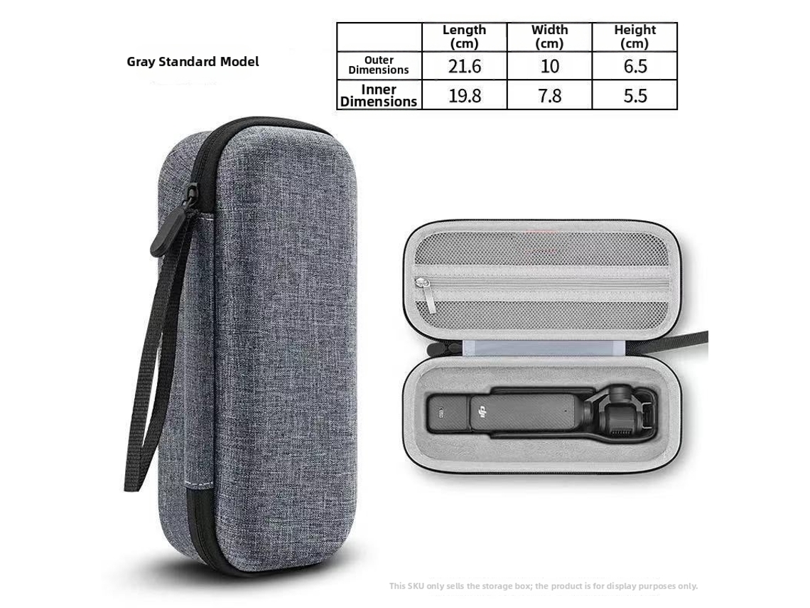 Bolsa Rígida de Eva À Prova de Choque para Dji Osmo Pocket3 HENTEN HOME Cinza