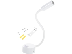 Luminária De Leitura Cama Flexível Com Led, Luz Branca Segura Para Os Olhos, Portátil, Em Metal E Abs, Ideal Para Hotéis
