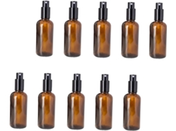 Conjunto De 10 Frascos De Vidro Vazios Com Spray Para Embalagens De Líquidos, Ideais Para Viagens.