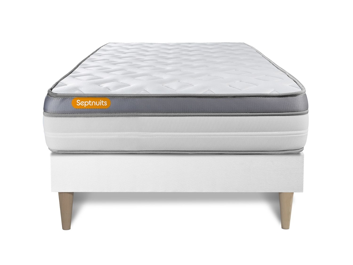 Colchão Base Memo Zen SEPTNUITS Espuma com memória Branco (90x190cm)