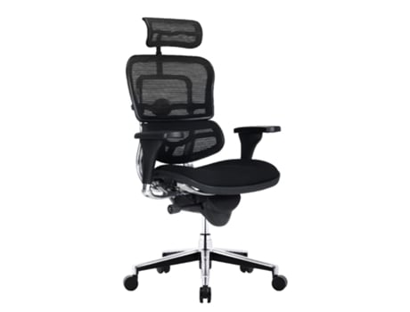 Cadeira de Escritório COMFORT EUROPE Ergohuman Classic Com Apoio De Cabeça (Preto)