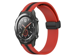 Pulseira De Silicone Dobrável Com Fecho Magnético De 20 Mm Para Huawei Watch 2