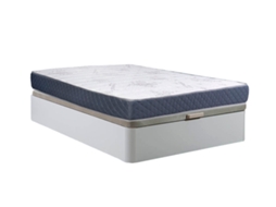 Sommier Atenas Branco 150X190Cm Colchão Viscoelástico 23Cm SALDOSYSTOCKS