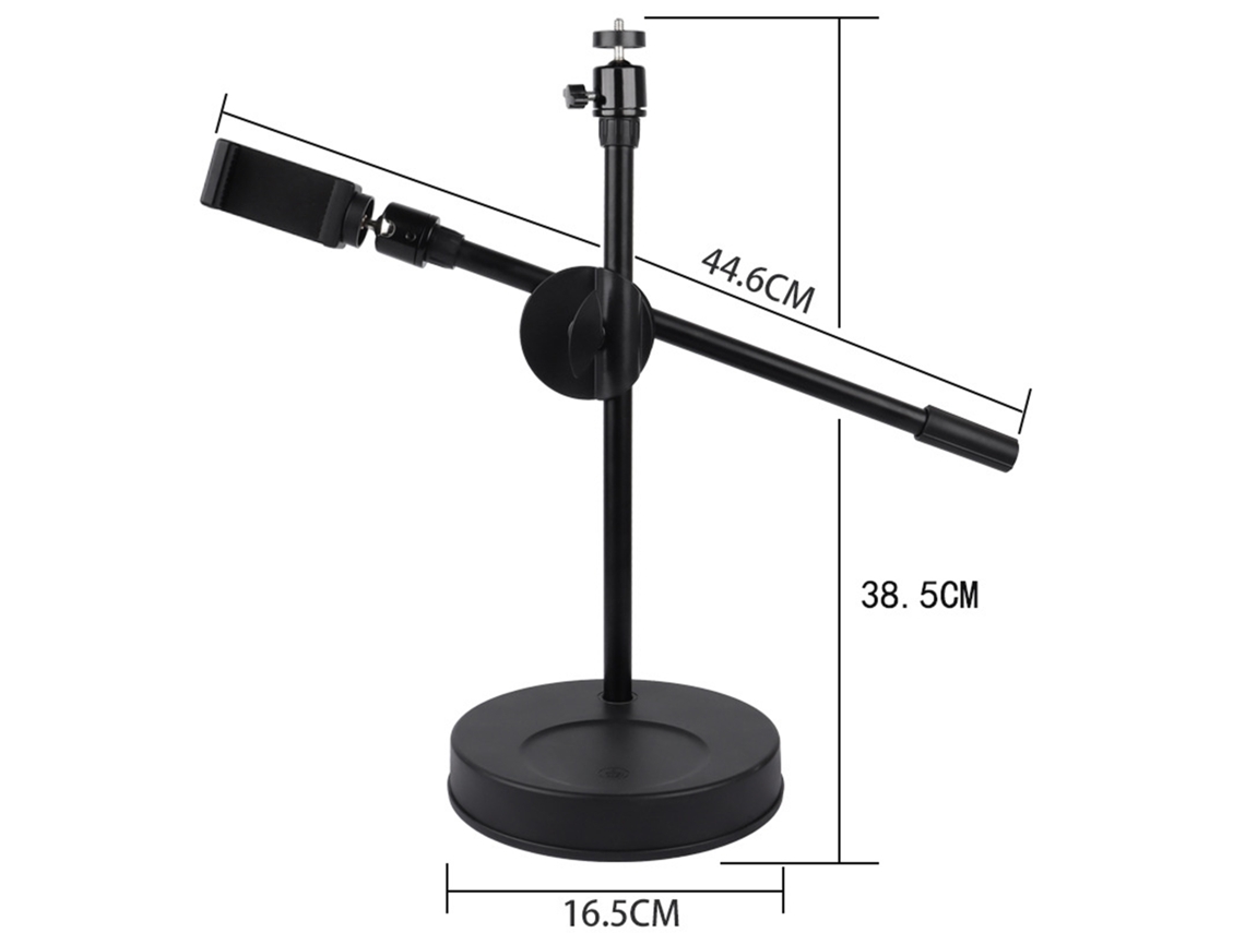 Suporte Suspenso Ajustável para Telefone com Clip e Gimbals 360° para Mesa Gravacao S/MARCA