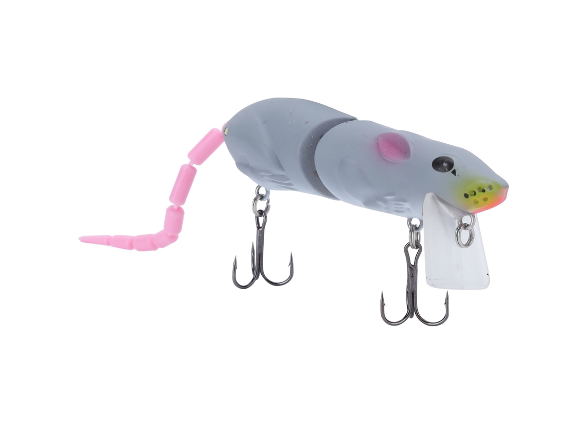 Mouse Bait Bionic Fish Lure Treble Hook Design Lure Bionic Bait (style C Gray)