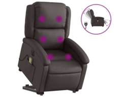 Electric Stand Up Massage Recliner Chair, Electric Stand Up Massage Recliner Chairs Vidaxl Marrom Couro