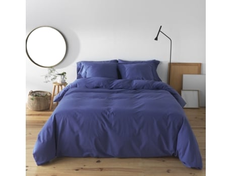 Capa de Edredão ETHERE MAISON Liso Azul (Cama 120 cm - 200x200 cm)
