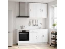 Vidaxl Unidade De Cozinha Lucca 5 Unid. Branco Derivados De Madeira