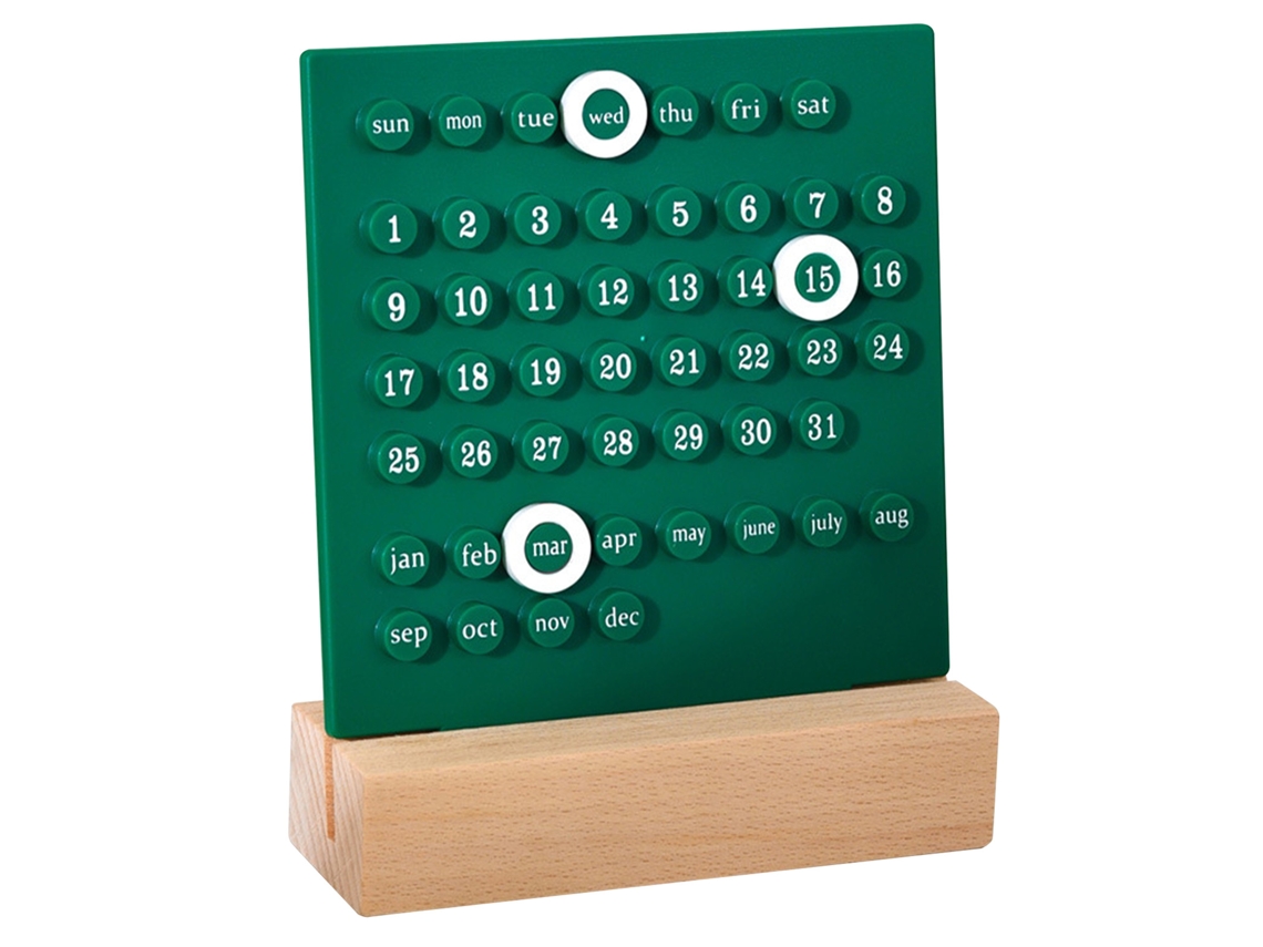 Calendário perpétuo de madeira para crianças DIY | S/MARCA